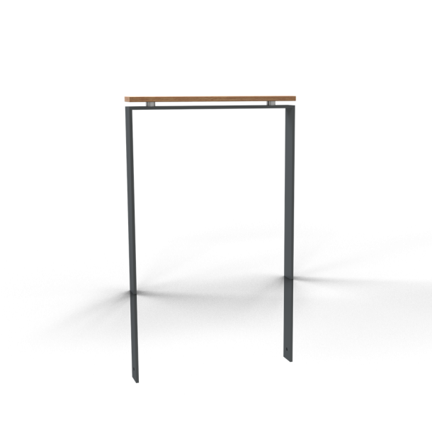 Flat steel bracket | with wooden support | for casting in concrete